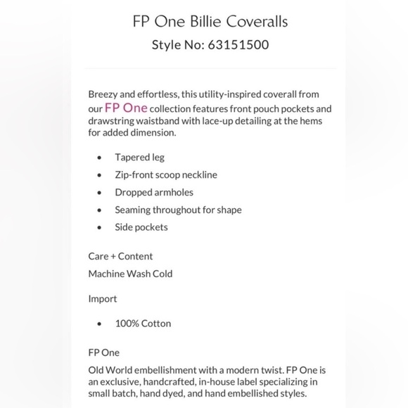 Free People One Billie Jumpsuit Brown Size M - Picture 7 of 8